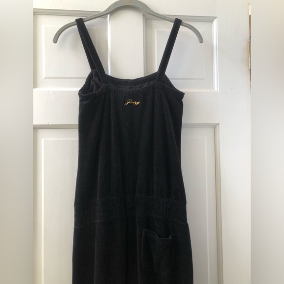 Juicy Couture Girl’s Black Velour Jumpsuit with Gold Buttons - Picture 4 of 12